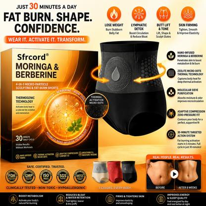 |Official Brand Store|🛡️Sfrcord® 2026 Moringa & Berberine 4-in-1 Micro-Particle Shaping & Fat Burning Shorts