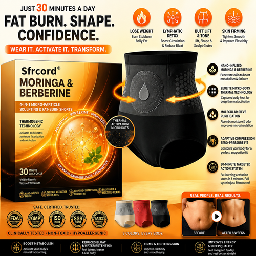 |Official Brand Store|🛡️Sfrcord® 2026 Moringa & Berberine 4-in-1 Micro-Particle Shaping & Fat Burning Shorts