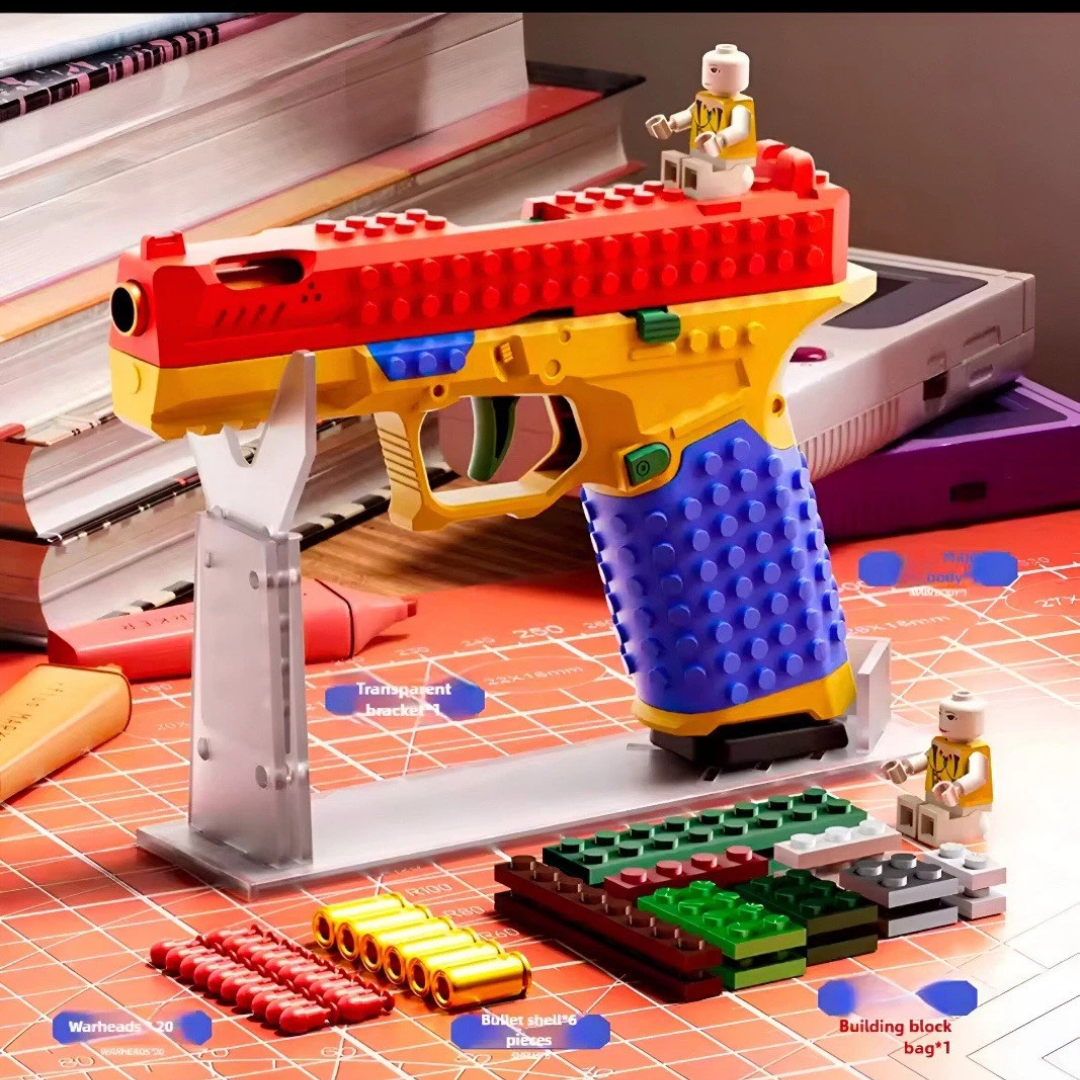 Building Block Shell-Ejecting Soft Bullet Toy Gun