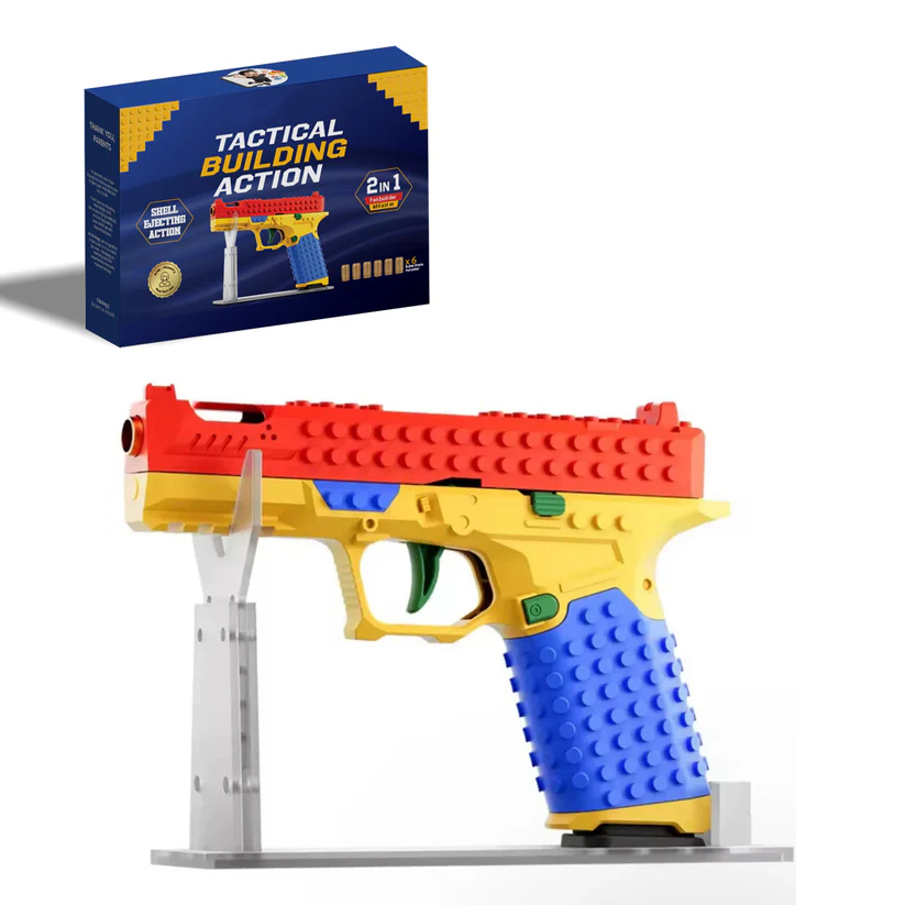 Building Block Shell-Ejecting Soft Bullet Toy Gun