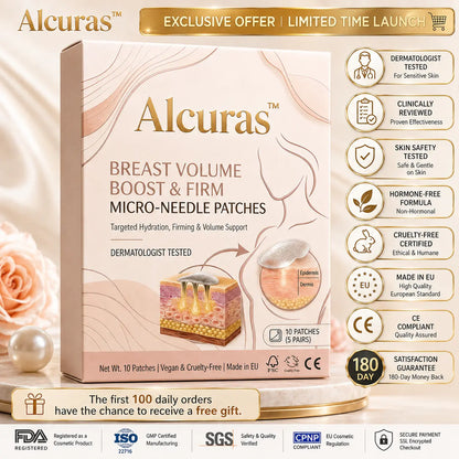 Last Day 80% OFF🔥Alcuras® Targeted Breast Enhancement Advanced Nano Microneedle Patch