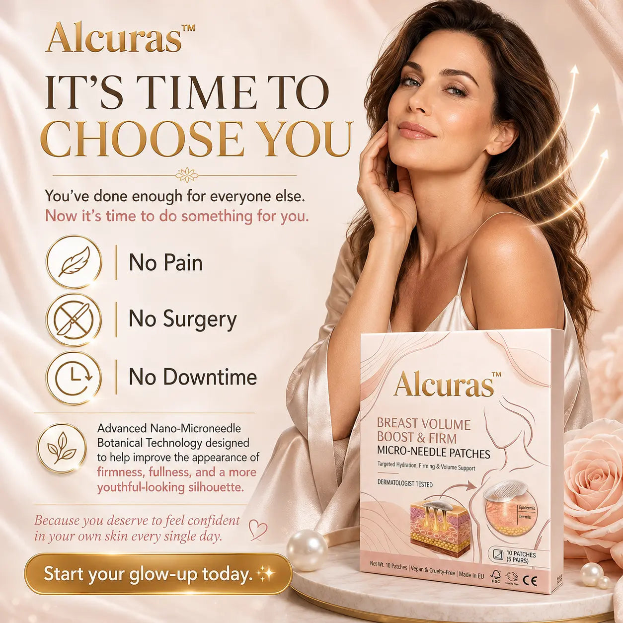 Last Day 80% OFF🔥Alcuras® Targeted Breast Enhancement Advanced Nano Microneedle Patch