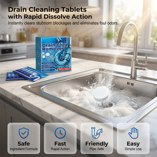 🔥Effervescent Drain Clog Remover Tablets